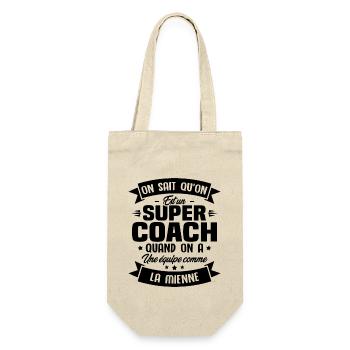 On sait qu'on est un super coach - Sac à bouteille - nature - Devant