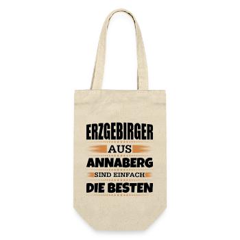 Erzgebirger aus Annaberg - Geschenkbeutel für Flaschen - Natur - Vorne