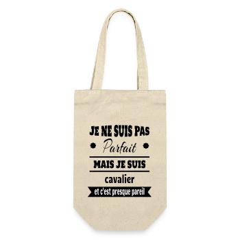 Cadeau pas parfait mais cavalier cheval - Sac à bouteille - nature - Devant