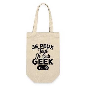 Je peux tout je suis geek - Sac à bouteille - nature - Devant