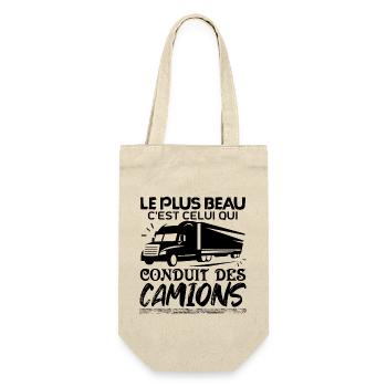 chauffeur camion | Fan de Camions Camionneuses - Sac à bouteille - nature - Devant