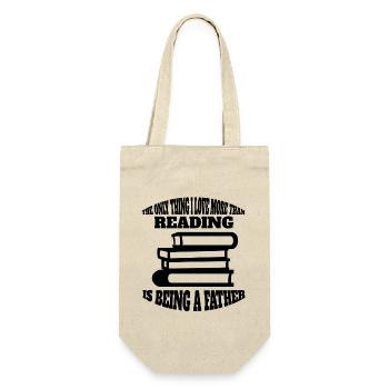 Lesen Bücher Leser Buchliebhaber Geschenk Buch - Geschenkbeutel für Flaschen - Natur - Vorne