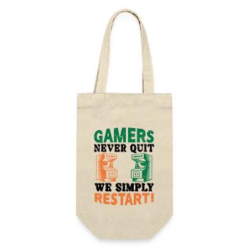Gamers never quit - Gift Bag for Bottles - nature - Front