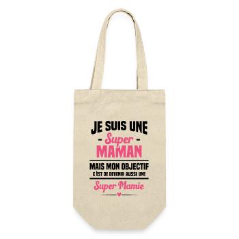 Mon objectif c'est de devenir une super mamie - Sac à bouteille - nature - Devant