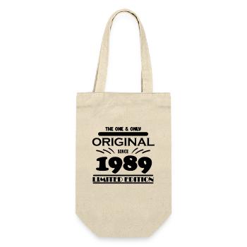 1989 - Year of construction 1989 - Born 1989 - Gift Bag for Bottles - nature - Front