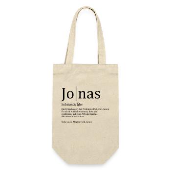 Erzgebirge Jonas - Geschenkbeutel für Flaschen - Natur - Vorne