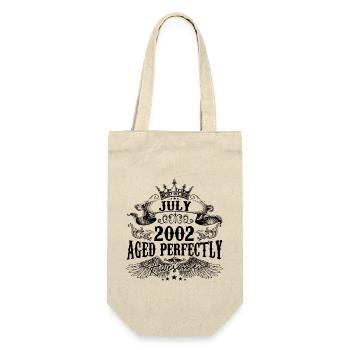 2002| July Aged Perfectly 2002 birthday gift - Gift Bag for Bottles - nature - Front