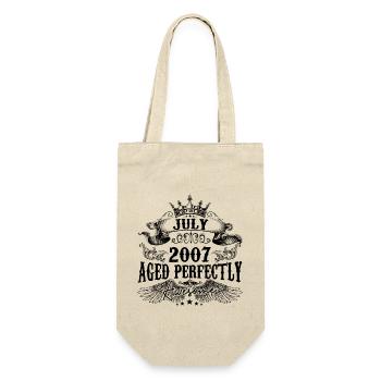 2007 | July Aged Perfectly 2007 birthday gift - Gift Bag for Bottles - nature - Front