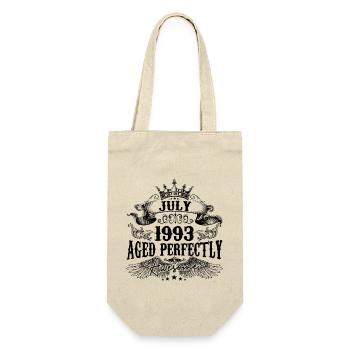 1993 | Juli Aged Perfectly 1993 Geburtstagsgeschenk - Geschenkbeutel für Flaschen - Natur - Vorne