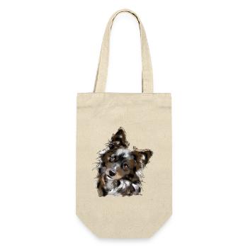 Australian Shepherd - Geschenkbeutel für Flaschen - Natur - Vorne