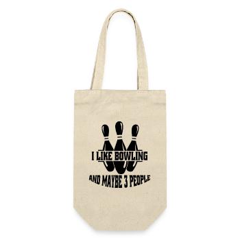 Bowling Gift Bowling Ball Kegel Bowler - Gift Bag for Bottles - nature - Front