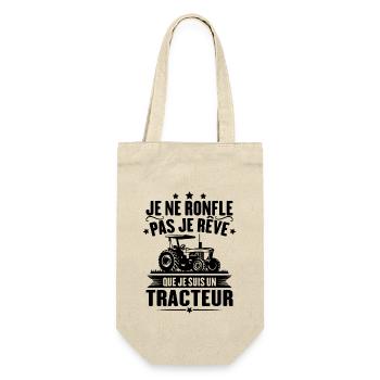 Je ne ronfle pas je rêve que je suis un tracteur - Sac à bouteille - nature - Devant