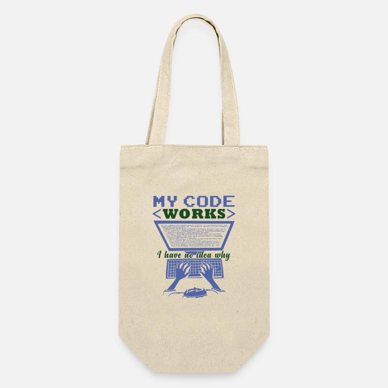 Funny Code Joke Coding - Gift Bag for Bottles - nature