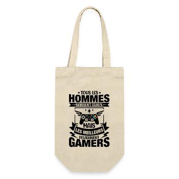 Hommes naissent égaux meilleurs deviennent gamers - Sac à bouteille - nature - Devant