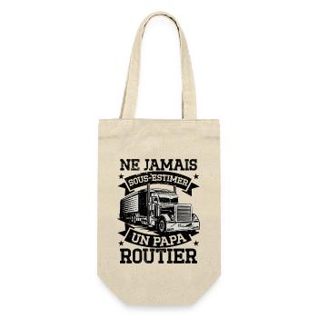 Papa Routier Poids Lourd - Sac à bouteille - nature - Devant