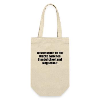 Wissenschaft - Wissenschaft ist die Brücke - Geschenkbeutel für Flaschen - Natur - Vorne