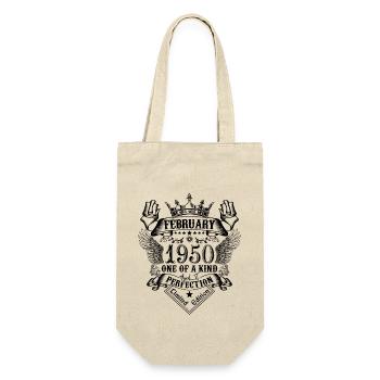 Anniversaire Février 1950 né en Février 1950 - Sac à bouteille - nature - Devant