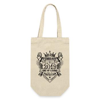 Anniversaire Février 2019 né en Février 2019 - Sac à bouteille - nature - Devant