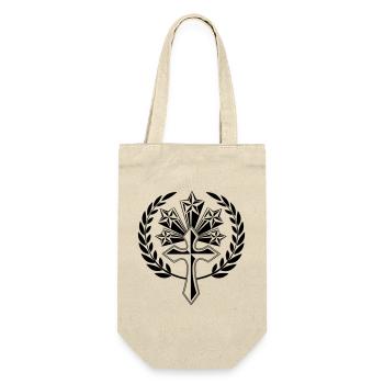 Croix en couronne de laurier logo 5 étoiles - Sac à bouteille - nature - Devant