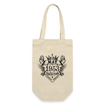Jahrgang Mai 1953 Mai 1953 geboren im Mai - Geschenkbeutel für Flaschen - Natur - Vorne