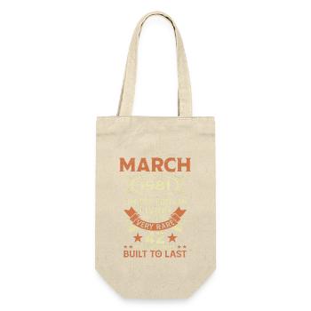 42e anniversaire Mars Né en 1981 Idée cadeau - Sac à bouteille - nature - Devant