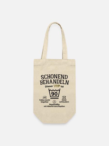 90. Geburtstag Schonend Behandeln 90 VIP ist 90 - Geschenkbeutel für Flaschen - Natur