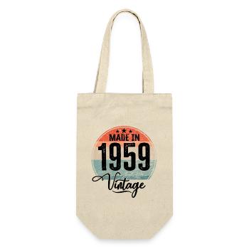 Millésime Fabriqué en 1959 Année de naissance 1959 Anniversaire - Sac à bouteille - nature - Devant