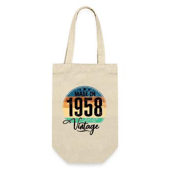 Vintage Made in 1958 Year of birth 1958 Birthday - Gift Bag for Bottles - nature - Front