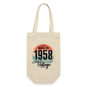 Vintage Made in 1958 Year of birth 1958 Birthday - Gift Bag for Bottles - nature - Front
