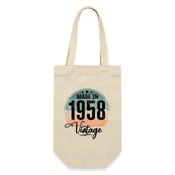 Vintage Made in 1958 Year of birth 1958 Birthday - Gift Bag for Bottles - nature - Front