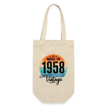 Vintage Made in 1958 Year of birth 1958 Birthday - Gift Bag for Bottles - nature - Front
