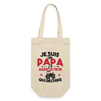 Papa et agriculteur - Sac à bouteille - nature - Devant
