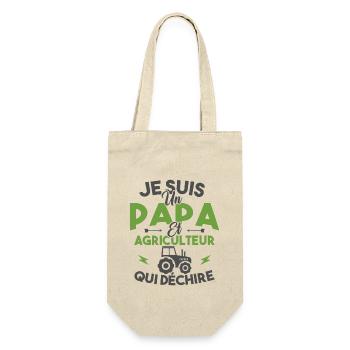 Papa et agriculteur - Sac à bouteille - nature - Devant