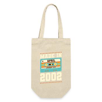 21e anniversaire Avril Né 2002 Idée cadeau - Sac à bouteille - nature - Devant