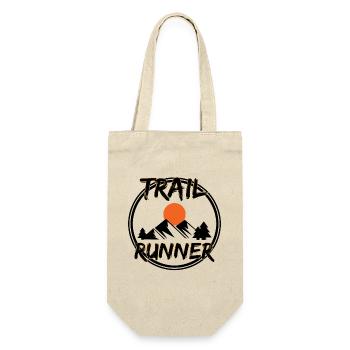Trail Runner Running Jogging Jogger I Gift - Gift Bag for Bottles - nature - Front