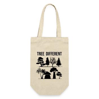 Tree Different - sei anders - sei du selbst - Geschenkbeutel für Flaschen - Natur - Vorne