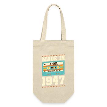 76e anniversaire Avril Né en 1947 Idée cadeau - Sac à bouteille - nature - Devant