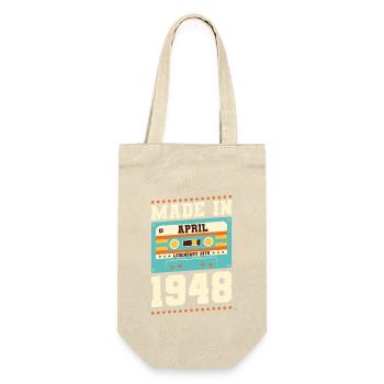 75e anniversaire Avril Né en 1948 Idée cadeau - Sac à bouteille - nature - Devant