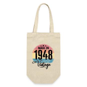 Millésime fabriqué en 1948 Année de naissance 1948 Anniversaire - Sac à bouteille - nature - Devant