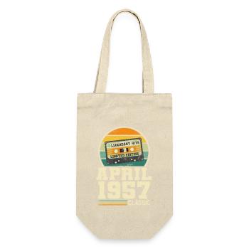 66e anniversaire Avril Né 1957 Idée cadeau - Sac à bouteille - nature - Devant