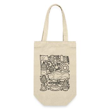 Turkey Doodles Istanbul Antalya Ankara Kebab - Gift Bag for Bottles - nature - Front