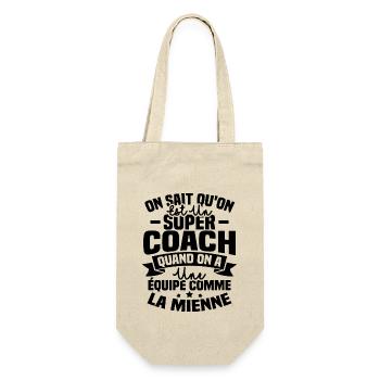 On sait qu'on est un super coach - Sac à bouteille - nature - Devant