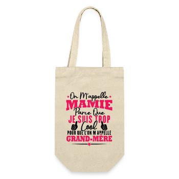 Je suis mamie trop cool, Cadeau pour cool mamie - Sac à bouteille - nature - Devant