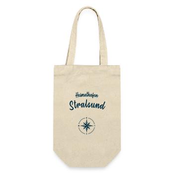 Heimathafen Stralsund Ostsee Küste Segeln Meer - Geschenkbeutel für Flaschen - Natur - Vorne