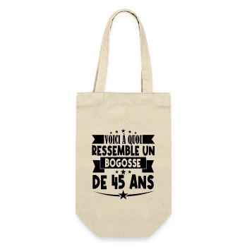 anniversaire 45 ans. beau gosse 45 ans. 45e annive - Sac à bouteille - nature - Devant