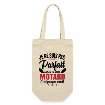 Je ne suis pas parfait mais je suis motard - Sac à bouteille - nature - Devant