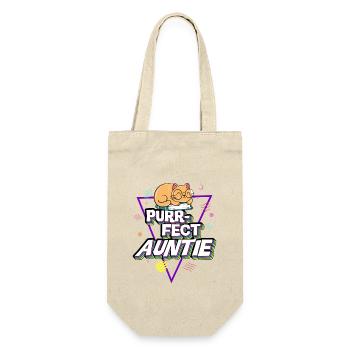 Purr Fact Auntie 2 - Geschenkbeutel für Flaschen - Natur - Vorne