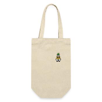 Pineapple Gangster Mafia Kawaii Design Pocket - Gift Bag for Bottles - nature - Front