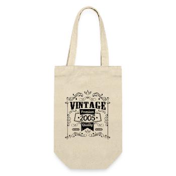 Millésime 2005 Anniversaire Vintage - Sac à bouteille - nature - Devant