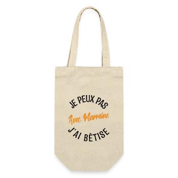 Cadeau Marraine. cadeau ma marraine d'amour. - Sac à bouteille - nature - Devant